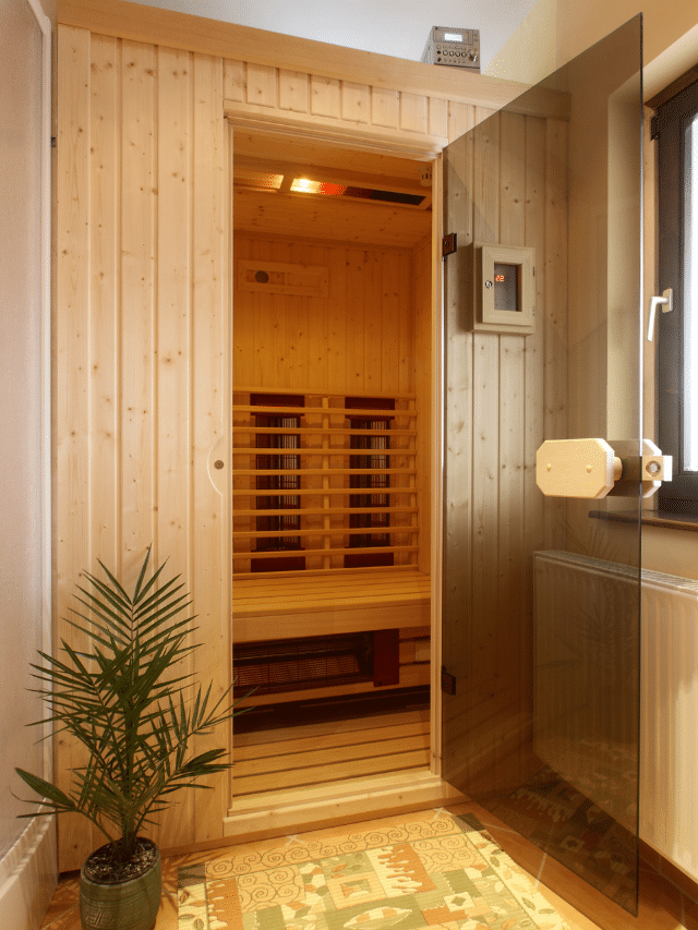small sauna inside an apartment